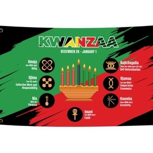 Happy Kwanzaa Banner Backdrop Party Decoration Supplies - African Heritage Holid